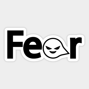 Fear Halloween artistic design Sticker